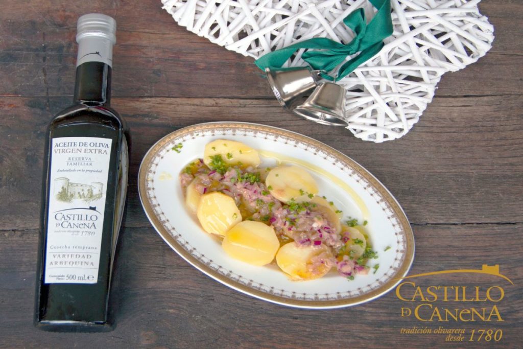 receta de ensalada de patatas con aceite de oliva